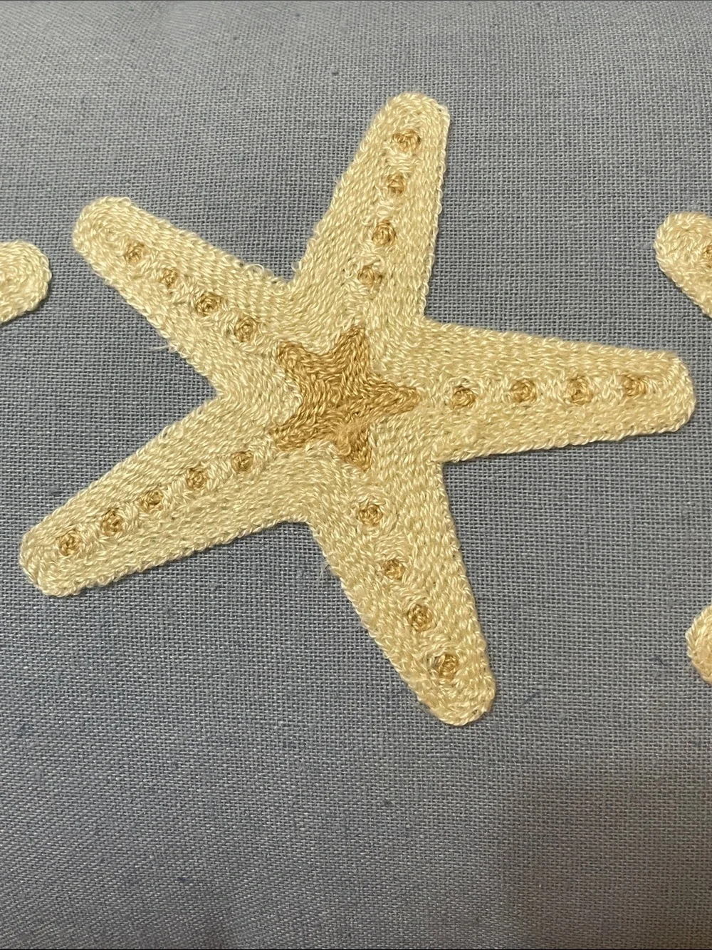 Coastal Starfish Decorative Throw Pillow - Light Blue Set of 3 NWT 12x18 size